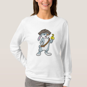 T-shirt Lapin comme Pirate avec crochet main et casquette 