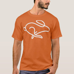 T-shirt lapin courant de couleur blanche