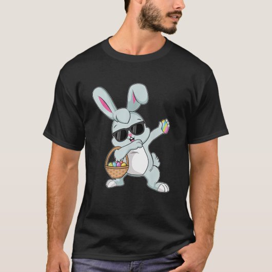 T-shirt Lapin Dabbing OE Pâques Chasse Bunny Kid Dab Ha (Devant)