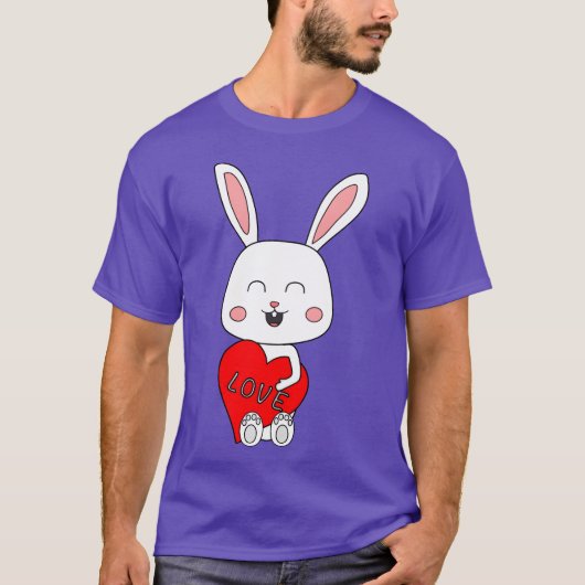 T-shirt Lapin d'amour vintage (Devant)