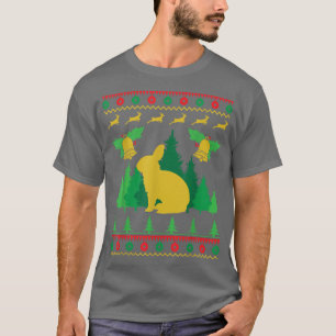 T-shirt Lapin dans un style de Noël moche
