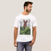 T-shirt Lapin dans une patte de chou (Devant entier)