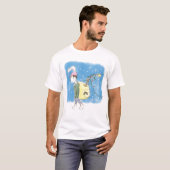 T-shirt Lapin d'arbre de Noël (Devant entier)