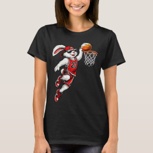 T-shirt Lapin de basket de Pâques drôle de dunking Sport