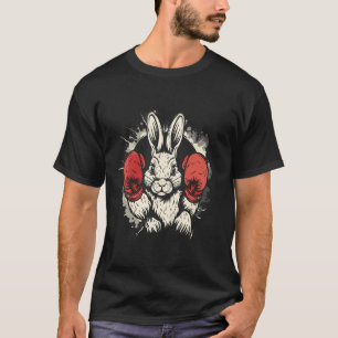 T-shirt Lapin de boxe avec gants de boxe Kickboxing Drôle