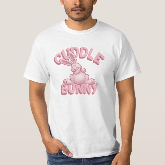 T-shirt Lapin de caresse - rose (Devant)