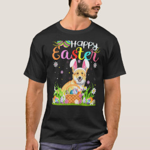 T-shirt Lapin de chasse aux œufs Cardigan Welsh Corgi Chie