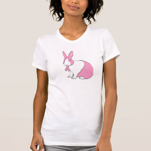 T-SHIRT LAPIN DE CONSCIENCE DE CANCER DU SEIN