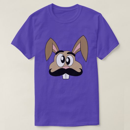 T-shirt Lapin de moustache (Design devant)