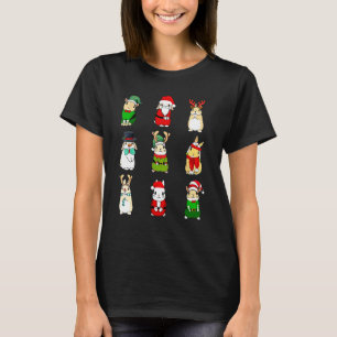 T-shirt Lapin de Noël Chapeau de Père Noël Renne Bonhomme