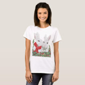 T-shirt Lapin de Noël lapins mignonette Vacances Festif Ar (Devant entier)