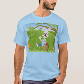 T-shirt Lapin de Pâques avec Oeufs Unisex (Devant)