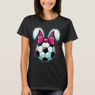 T-shirt Lapin de Pâques ballon de football oreilles noeud