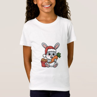 T-Shirt Lapin de Pâques Carotte Noël Drôle Cute Fête
