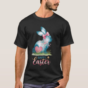 T-shirt Lapin de Pâques Chasse aux œufs floraux Lapin Jour