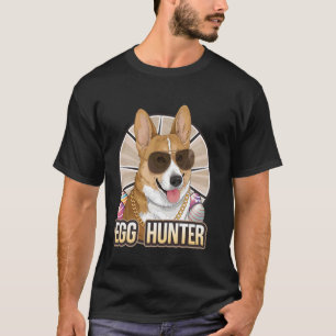 T-shirt Lapin de Pâques Chasseur d'oeufs Corgi Amoureux de