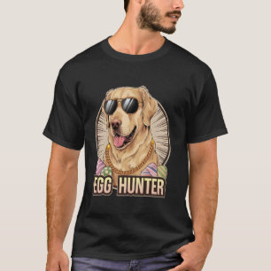 T-shirt Lapin de Pâques Chasseur d'oeufs Retriever doré Am