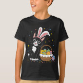 T-shirt Lapin de Pâques Chat Noir Smoking Oreilles de Lapi (Devant)