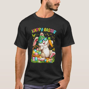 T-shirt Lapin de Pâques Cool avec Œufs Drôle Joyeux Pa