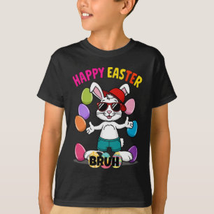 T-shirt Lapin de Pâques cool rétro "Joyeux Bruh de Pâques"