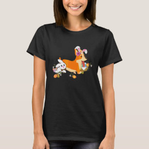 T-shirt Lapin de Pâques Corgi Dans Un Panier Est Pour Dima