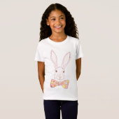 T-Shirt Lapin de Pâques - cravate à pois (Devant entier)