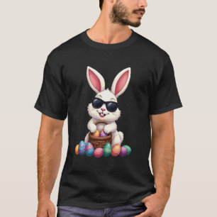 T-shirt Lapin de Pâques Drôle de Lunettes de soleil de Pâq