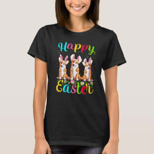 T-shirt Lapin de Pâques drôle oeuf Welsh Corgi Chien Heure