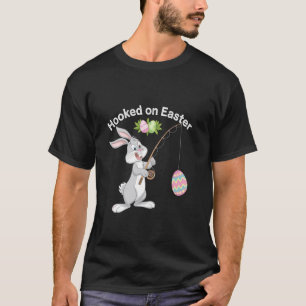 T-shirt Lapin de Pâques drôle pêchant des œufs Fête amusan