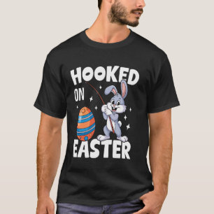 T-shirt Lapin de Pâques drôle pêchant des œufs Vacances am