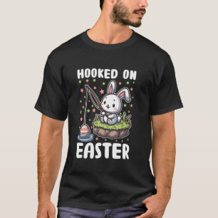 T-shirt Lapin de Pâques drôle pêchant des œufs Vacances am