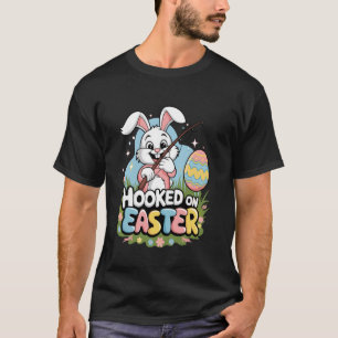 T-shirt Lapin de Pâques drôle pêchant des œufs Vacances am