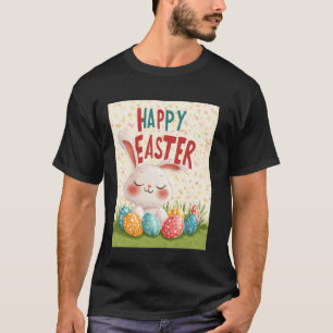 T-shirt Lapin de Pâques drôle Vintage Rétro Œufs de Pâques