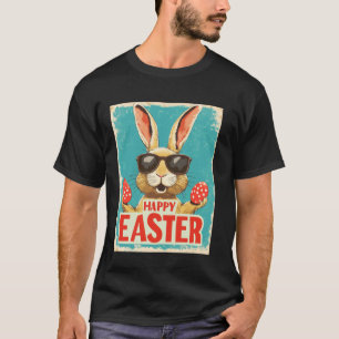 T-shirt Lapin de Pâques drôle Vintage Rétro Œufs de Pâques