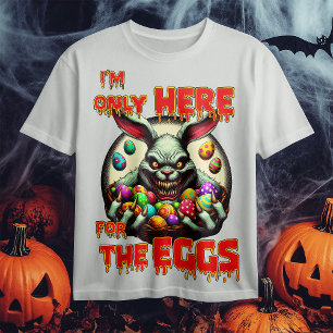 T-shirt Lapin de Pâques effrayant avec des œufs de Pâques