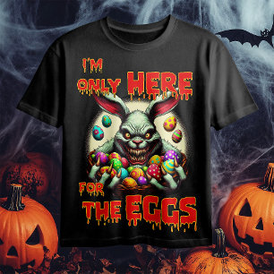 T-shirt Lapin de Pâques effrayant avec des œufs de Pâques
