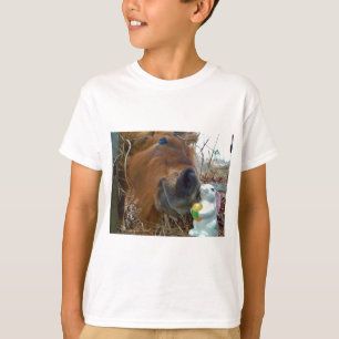 T-shirt Lapin de Pâques et cheval Brown