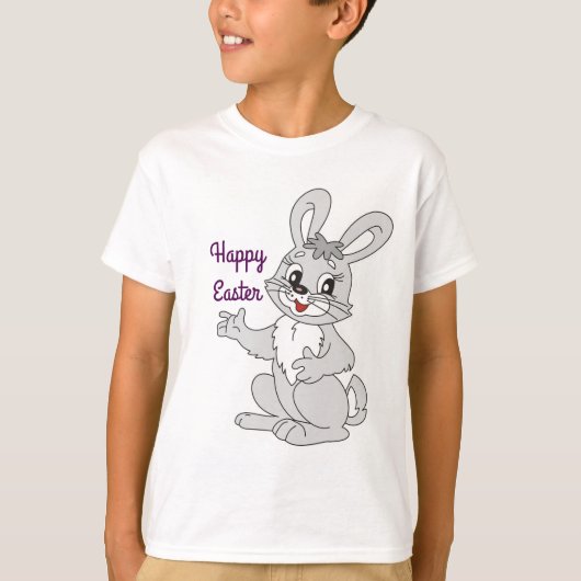T-shirt Lapin de Pâques heureux (Devant)