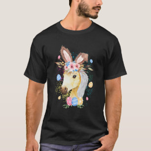 T-shirt Lapin de Pâques heureux Cheval Lapin drôle Pour Ho