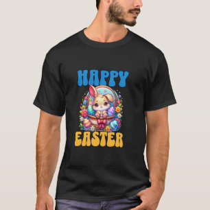 T-shirt Lapin de Pâques heureux dans un panier, Lapin mign