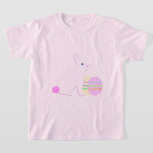 T-shirt Lapin de Pâques heureux et œufs