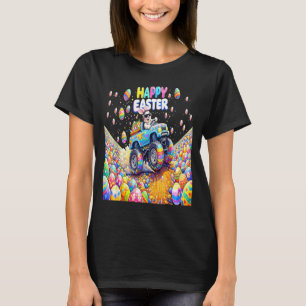 T-shirt Lapin de Pâques heureux Monster Truck Œufs Garçons