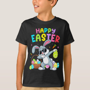 T-shirt Lapin de Pâques heureux pour enfants filles adoles