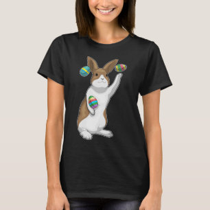 T-shirt Lapin de Pâques jongleur d'œufs de Pâques