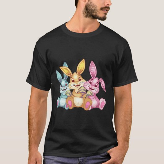 T-shirt Lapin de Pâques Joyeuses Funny Easter Day (Devant)