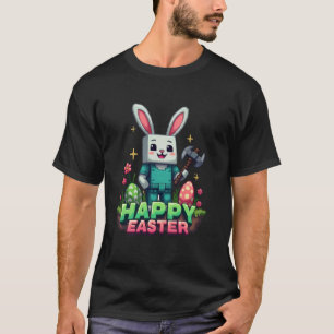 T-shirt Lapin de Pâques Œufs de Jeux Vidéo Joueur Hommes G