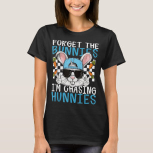T-shirt lapin de Pâques oublie les lapins poursuivant les