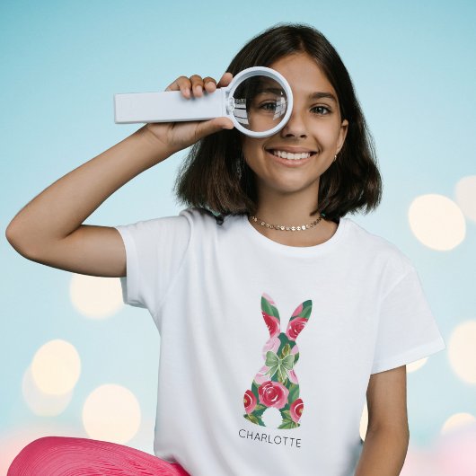 T-shirt lapin de Pâques pour filles sur mesure