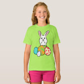 T-shirt Lapin de Pâques sur les oeufs de Pâques (Devant entier)