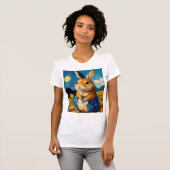 T-Shirt Lapin de Printemps Étoilé (Devant entier)